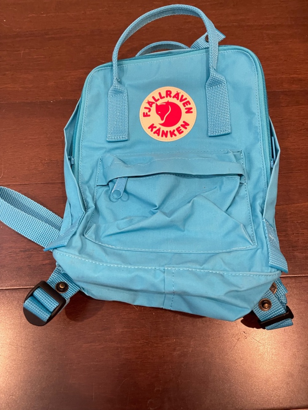 fjallraven turquoise blue small backpack